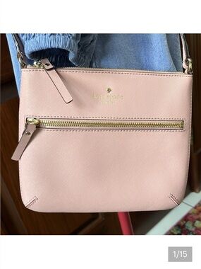 Kate Spade  Crossbody bag  blush pink NWOT  Saffiano leather   gold tone HW